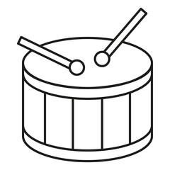 Obraz na płótnie Canvas Drum Set concept line icon. Simple element illustration. Drum Set concept outline symbol design from music set. Can be used for web and mobile on white background