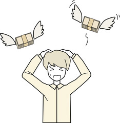 お金を失った男性