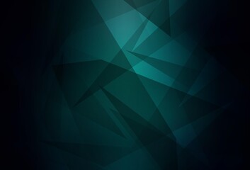 Dark Green vector pattern with polygonal style.
