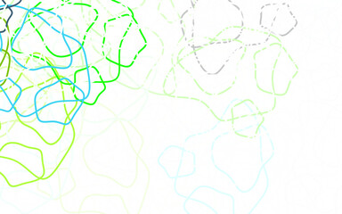 Dark Green, Yellow vector pattern with random forms.