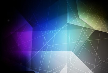 Obraz premium Dark Multicolor vector background with triangles.