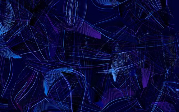 Dark Pink, Blue vector pattern with random forms.
