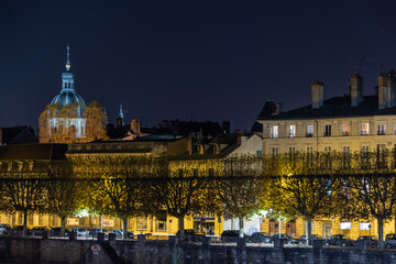 city castle at night