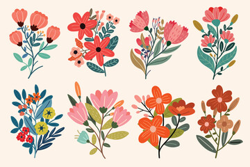 cute flower illustration design