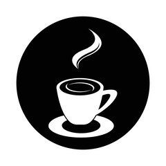 coffee cup icon in flat style