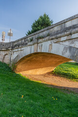 old stone bridge and river