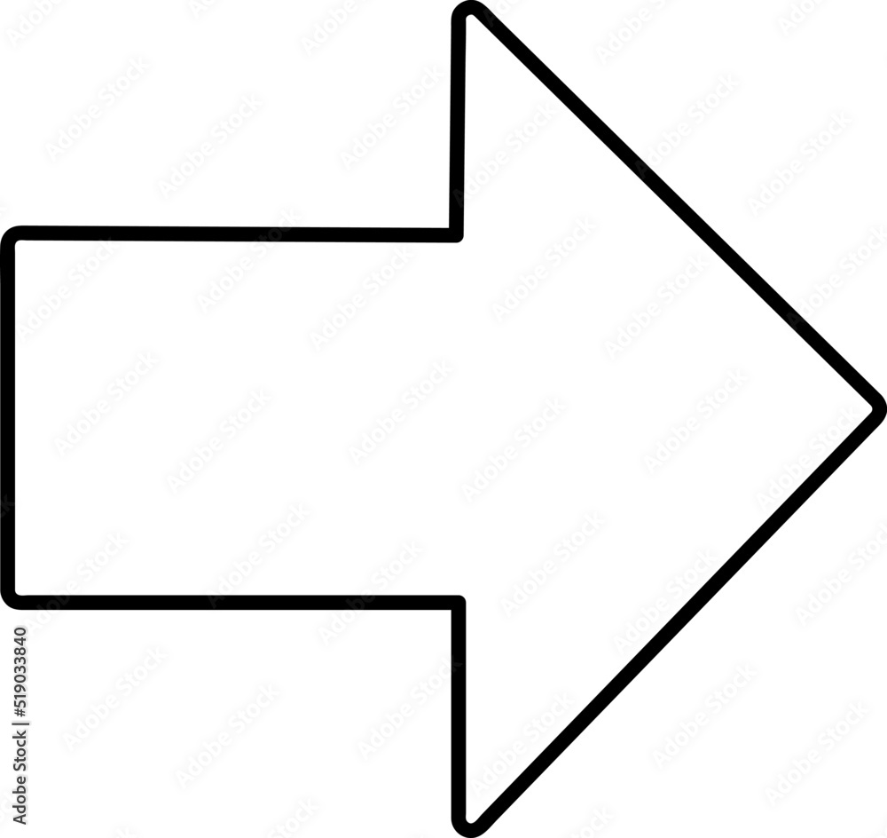 Poster vector icon right direction. next icon symbol on white background..eps