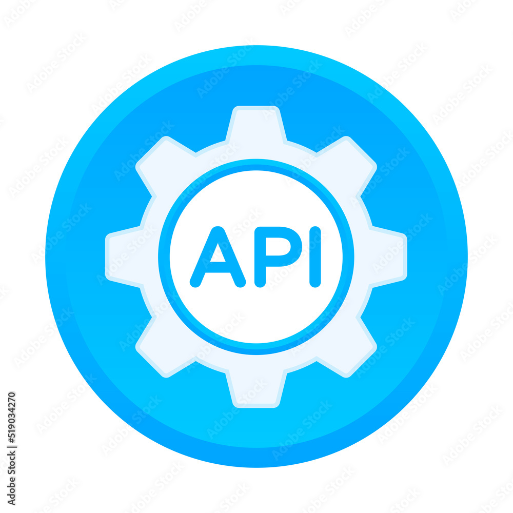 Poster API vector. Application program interface icon. Software development tool symbol vector illustration.