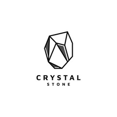 crystal stone logo vector icon illustration