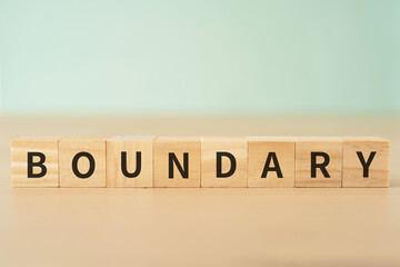 境界・境界線のイメージ｜「BOUNDARY」と書かれたブロック
