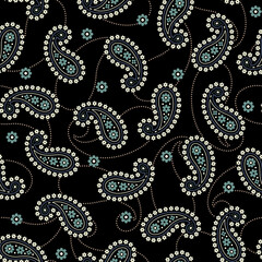 Cute and simple paisley seamless pattern,