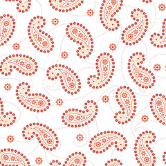 Cute and simple paisley seamless pattern,