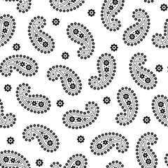 Cute and simple paisley seamless pattern,