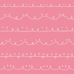 Simple and unique seamless line drawing,