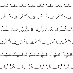 Simple and unique seamless line drawing,