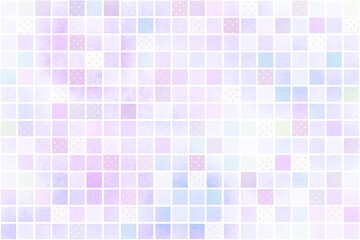パープル ピンク 紫色 タイル 水彩 背景 可愛いドット