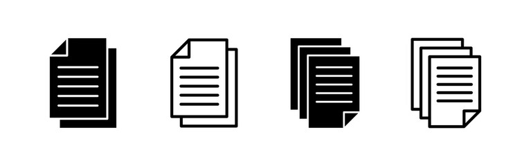 Document icon vector. Paper sign and symbol. File Icon