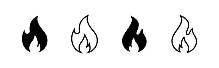 Fire icon vector. fire sign and symbol