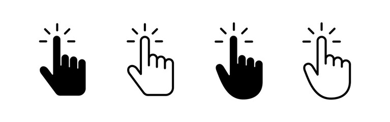 Hand cursor icon vector. cursor sign and symbol. hand cursor icon clik