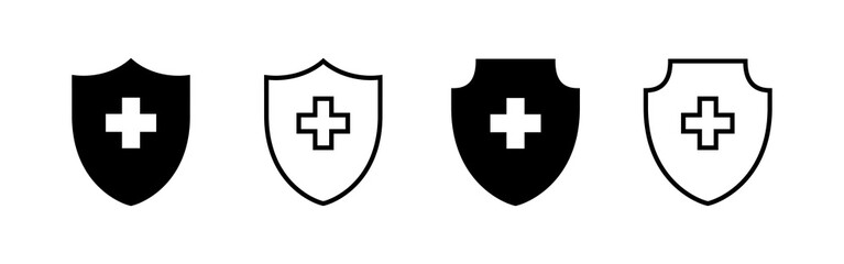 Obraz premium Health insurance icon vector. Insurance health document sign and symbol