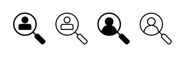 Hiring icon vector. Search job vacancy sign and symbol. Human resources concept. Recruitment
