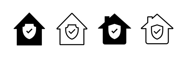 home insurance icon vector. home protection sign and symbol