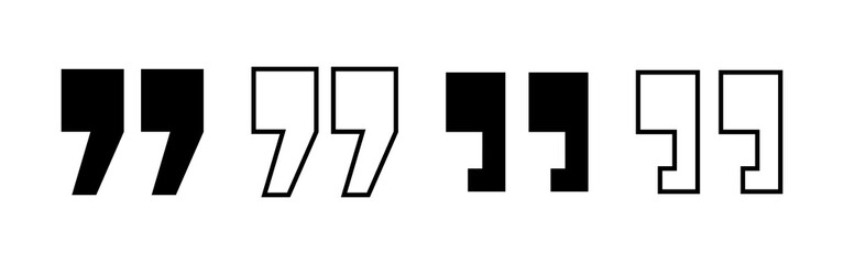 Quote icon vector. Quotation mark sign and symbol