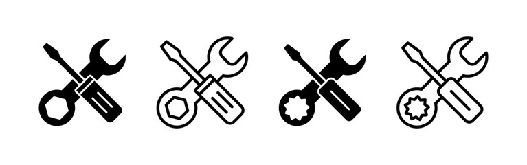 Repair tools icon vector. tool sign and symbol. setting icon. Wrench and screwdriver. Service