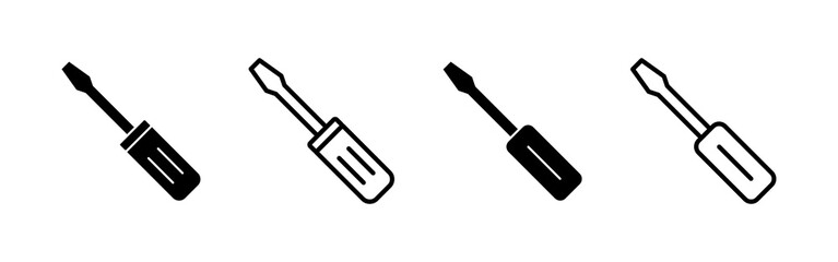 Screwdriver icon vector.tools sign and symbol