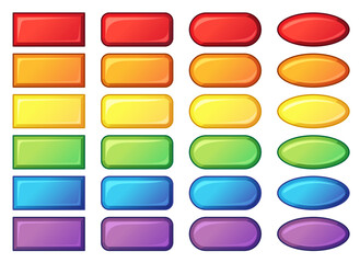 Game Buttons vector colorful isolated illustration game assets