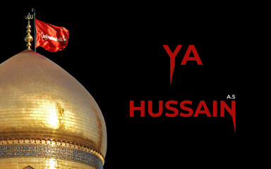 Arabic Style Calligraphy Ya Hussain (A.S). Black colored background for karbala incident. Labbaik Ya Hussain. Martyrs Karbala Element design, Urdu  Arabic Calligraphy.