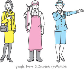 様々な職業の人々　セット