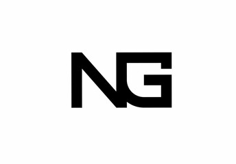 Ng gn n g monogram logo isolated on white background