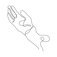 Abstract Human Hand One line drawing art singulart aesthetic simple Perfect for print, wall decor, phone case, shirt, sticker, pillow, acrylic, border, wallpaper, wedding