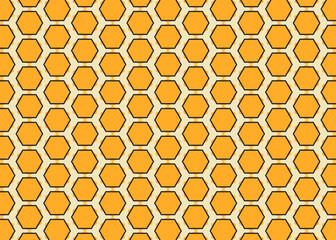 Abstract Geometric seamless pattern in black and yellow