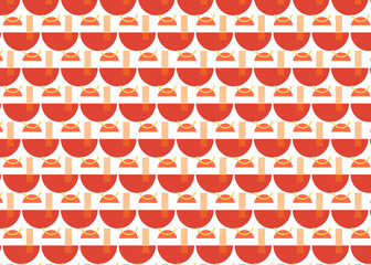 Simple Geometric seamless pattern in red