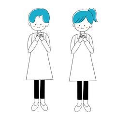 安心　エプロン姿　女性　かわいい