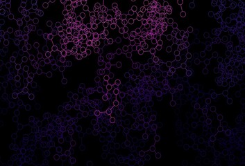 Dark Purple vector backdrop with artificial intelligence data.