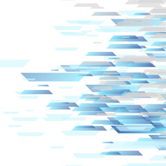 Grey blue shiny geometric tech abstract background. Futuristic vector design