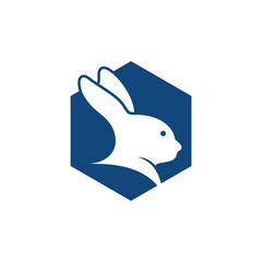logo design with polygon bunny that can be used for symbols