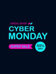 Cyber Monday Sale background for good deal promotion