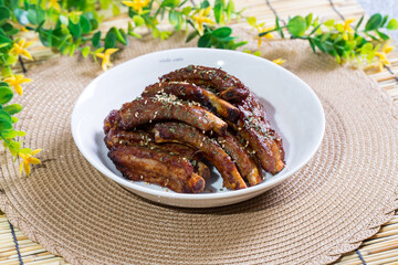 Braised Short Ribs (Galbi-jjim) - korean food