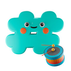 3d illustration # hash tag symbol