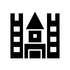 castle icon or logo isolated sign symbol vector illustration - high quality black style vector icons
