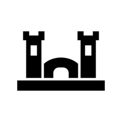 castle icon or logo isolated sign symbol vector illustration - high quality black style vector icons
