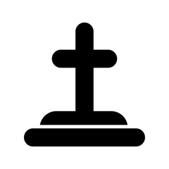 cemetery  icon or logo isolated sign symbol vector illustration - high quality black style vector icons
