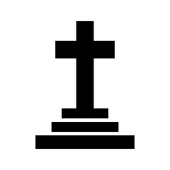 cemetery  icon or logo isolated sign symbol vector illustration - high quality black style vector icons
