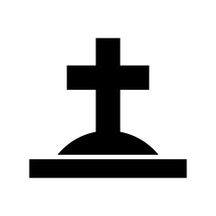 cemetery  icon or logo isolated sign symbol vector illustration - high quality black style vector icons
