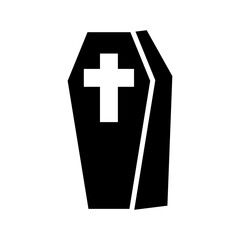 coffin icon or logo isolated sign symbol vector illustration - high quality black style vector icons
