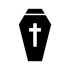 coffin icon or logo isolated sign symbol vector illustration - high quality black style vector icons
